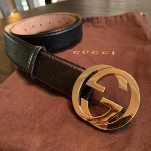 Black Gucci Belt
